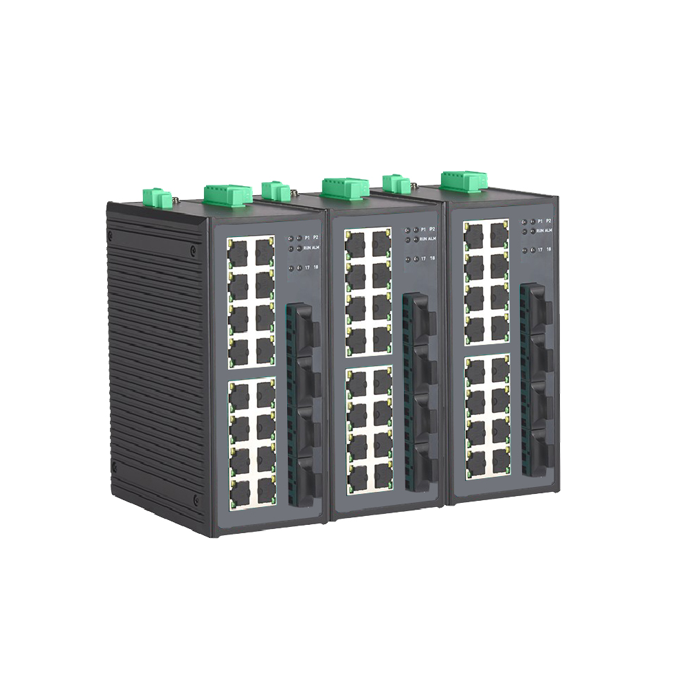 NLDK7820工业级百兆4光16电网管型导轨式以太网交换机