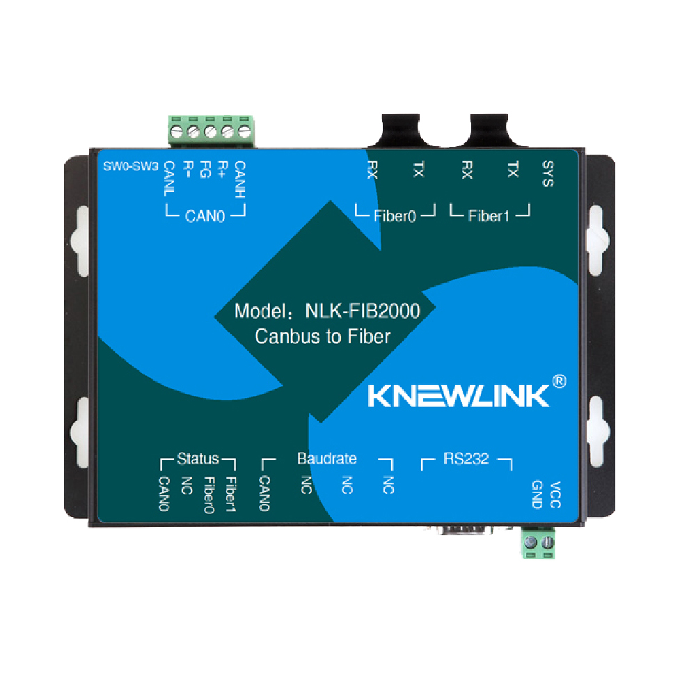 NLK-FIB2000工业级高速智能CAN光纤链路式转换器 (远距离传输型）