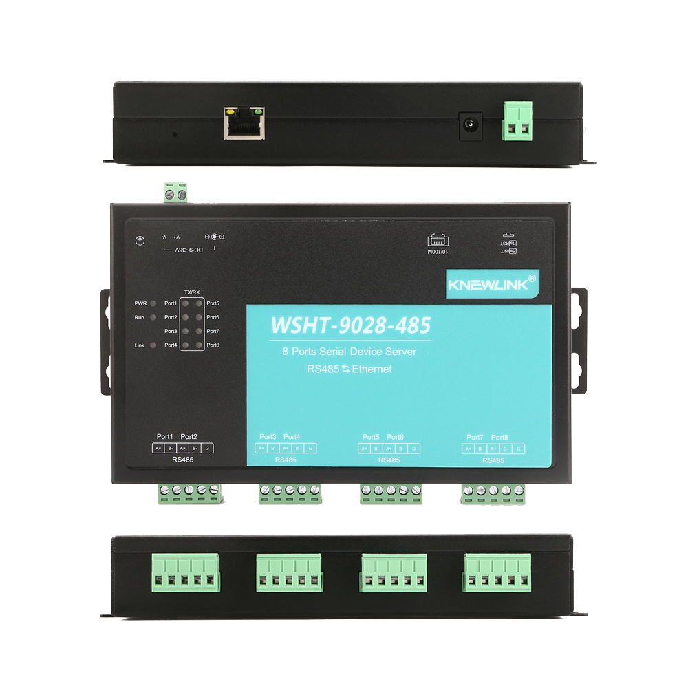 WSHT-9028-485工业级8路RS485串口服务器MODBUS网关