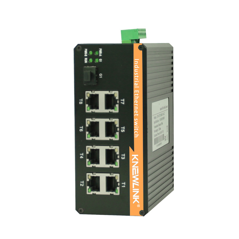 NLK-6108工业级千兆1光8电光纤收发器