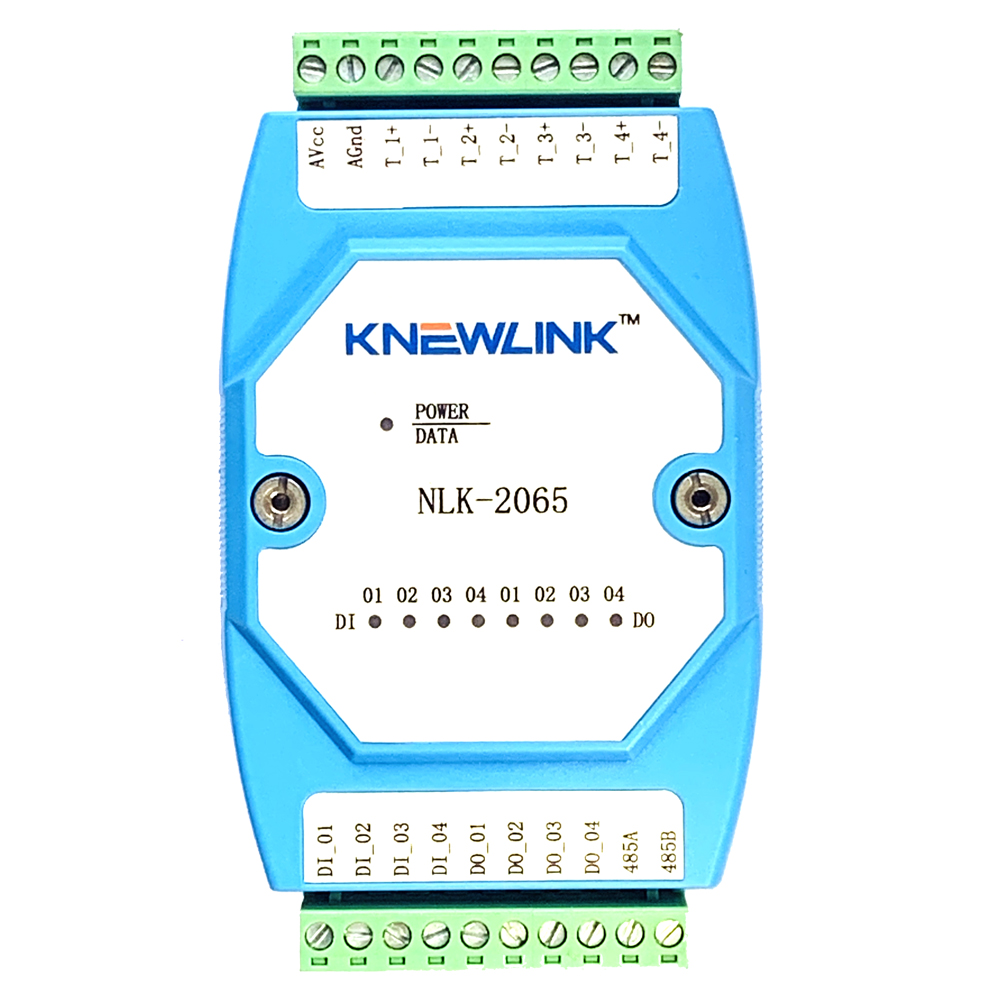 NLK-2065  4路K型热电偶输入 4路光电隔离数字量输入输出