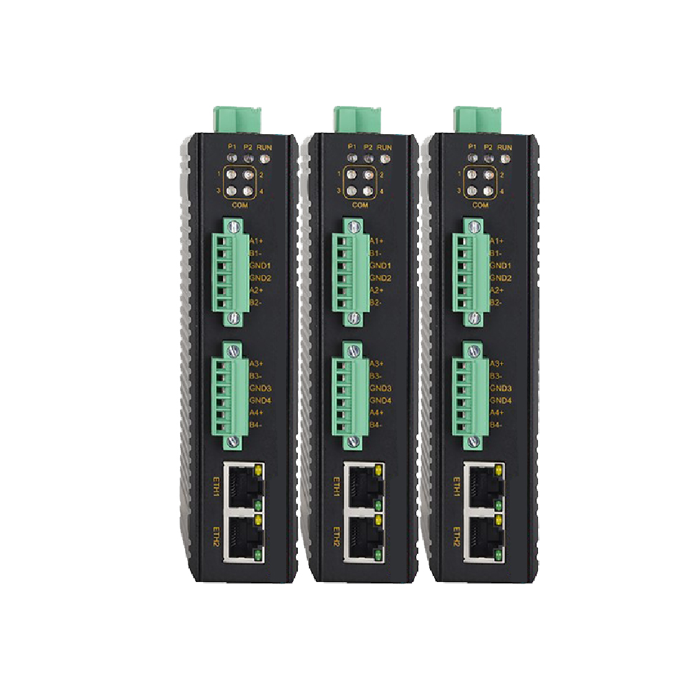 Ngate4104工业级4路RS485转2路以太网Modbus网关